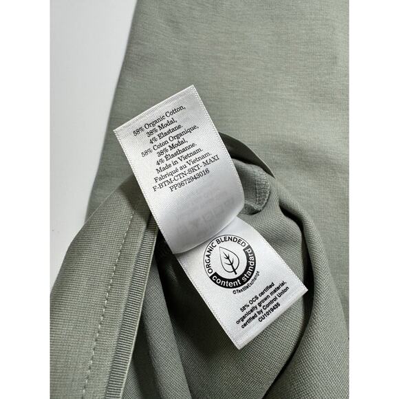 NWOT Everlane The Dream Maxi Skirt Sage Green Stretchy High Waisted Size XXS - Picture 10 of 10